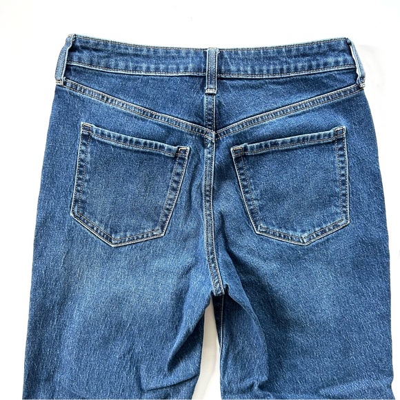 Old Navy Dark Wash High-Waisted Button-Fly OG Straight Cotton Ankle Denim Jeans - Picture 6 of 9